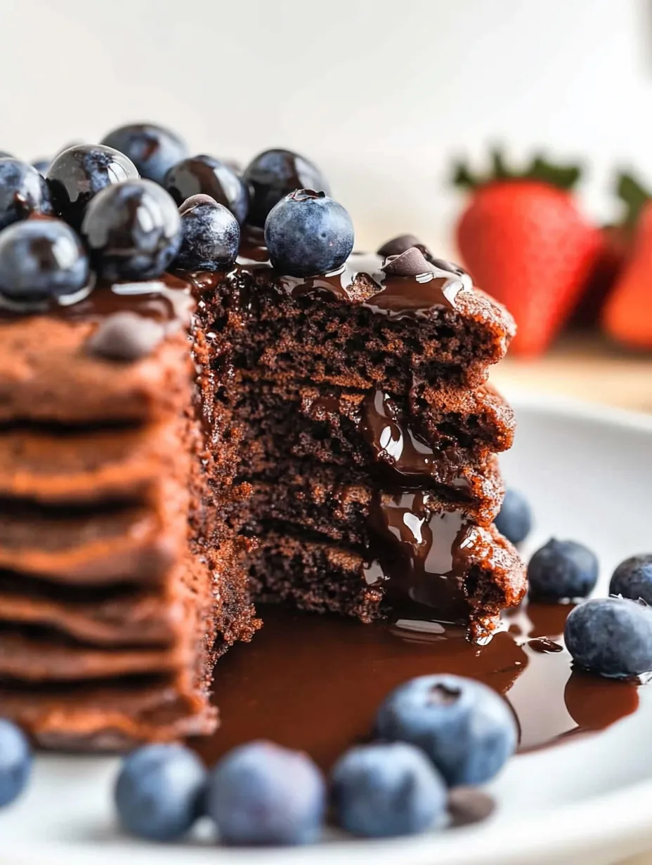 Decadent Double Chocolate Pancakes