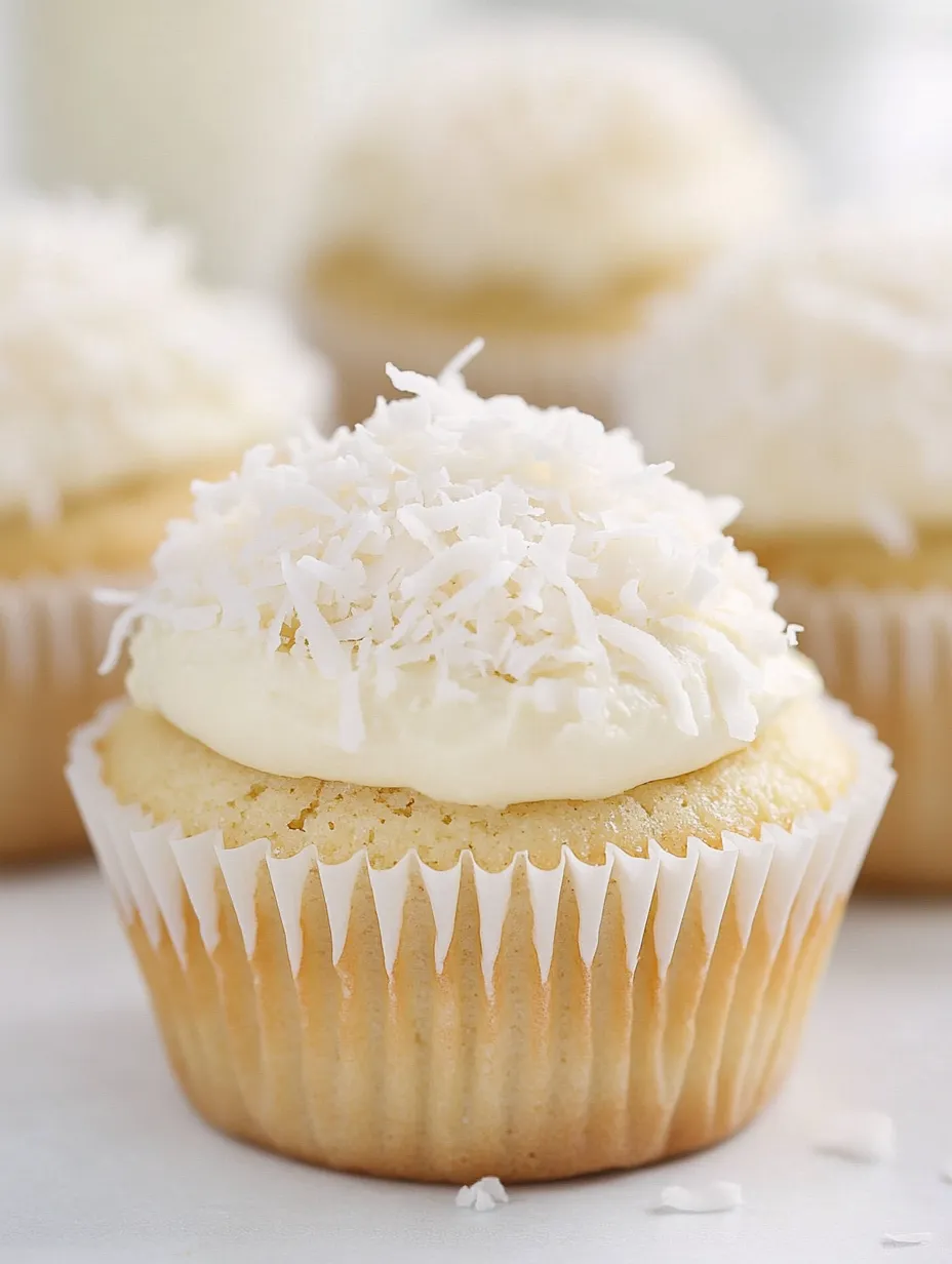 Decadent Coconut Cream Cheese Cupcakes