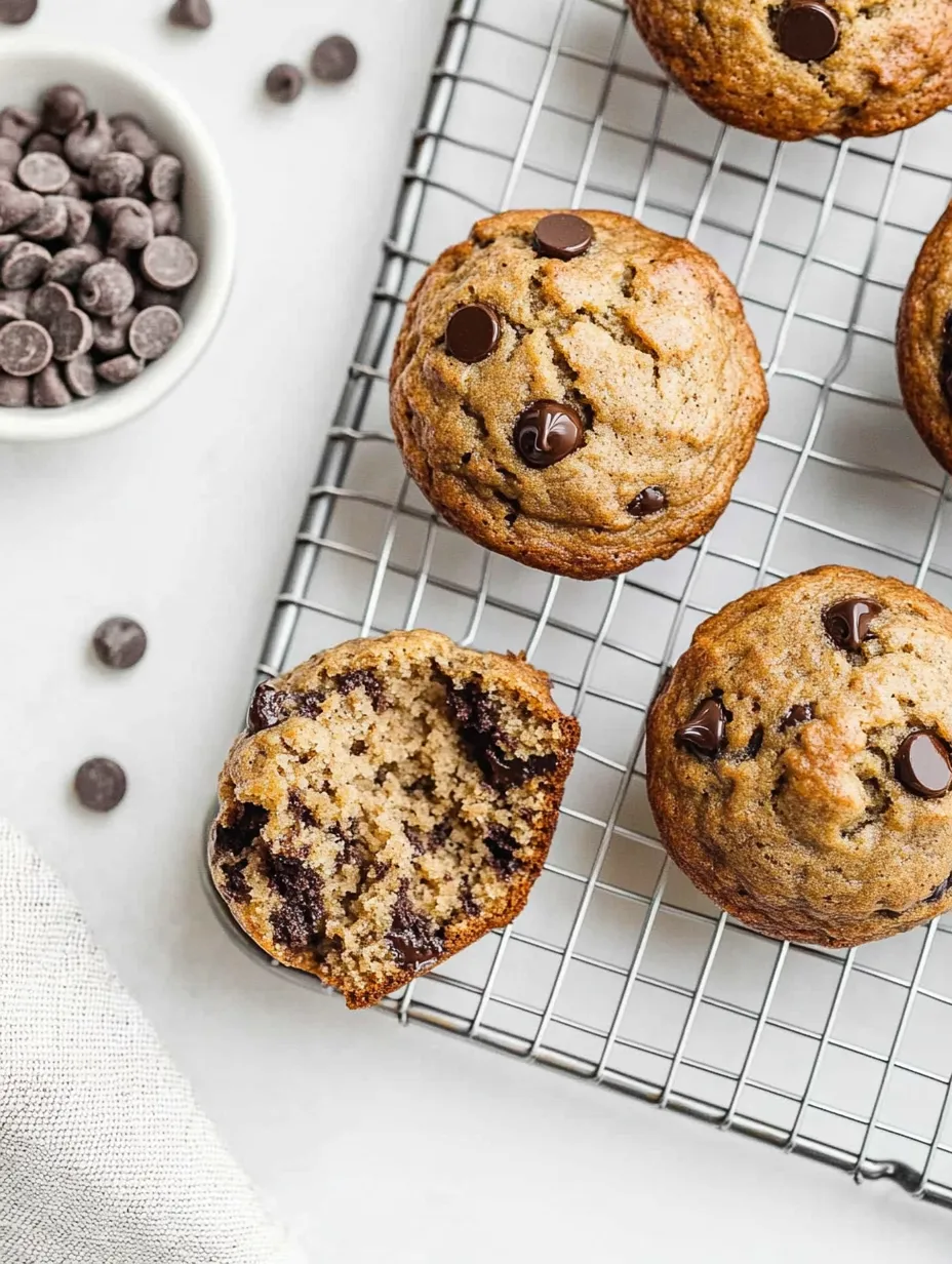 Moist Chocolate Chip Banana Muffins