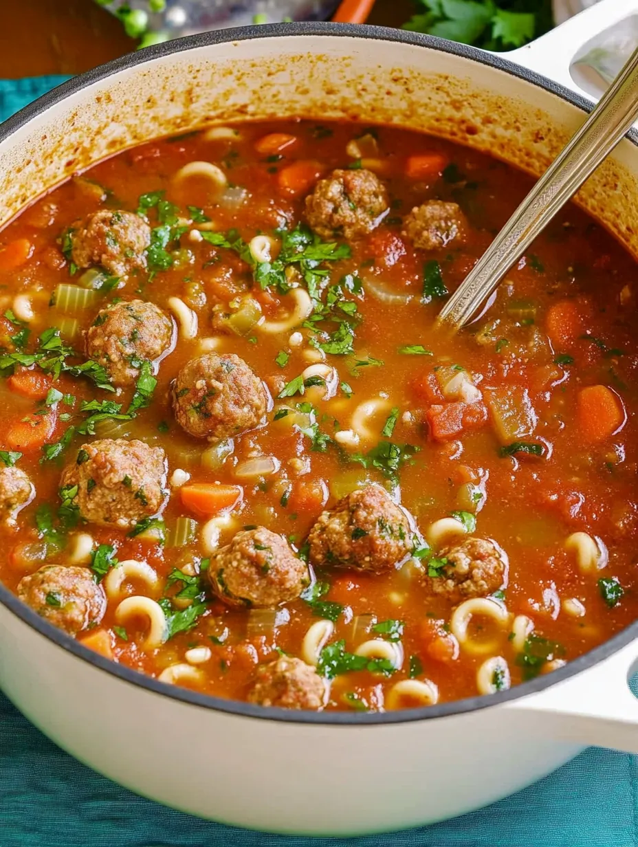 Hearty Homemade Meatball Soup