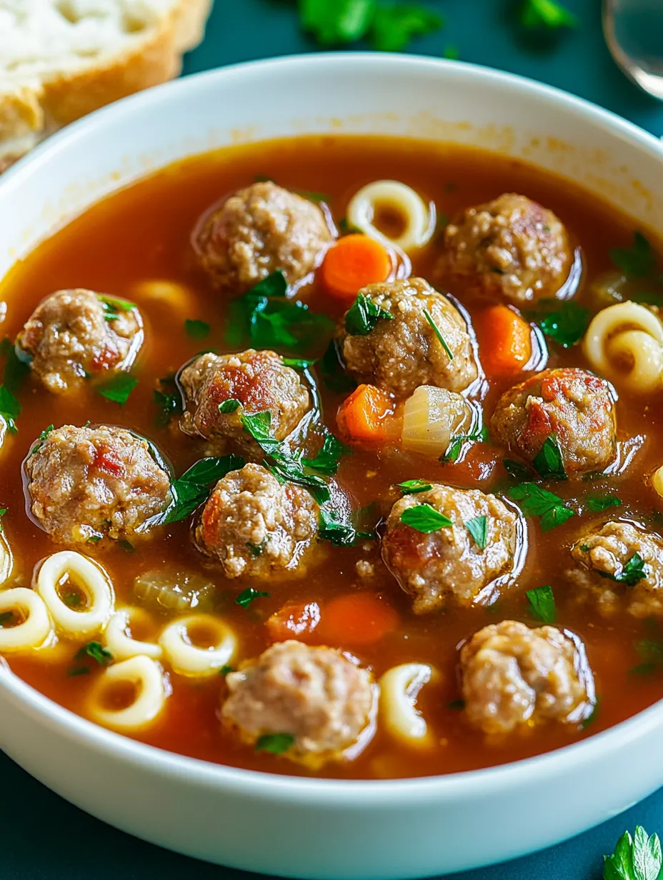 Savory Italian Meatball Soup