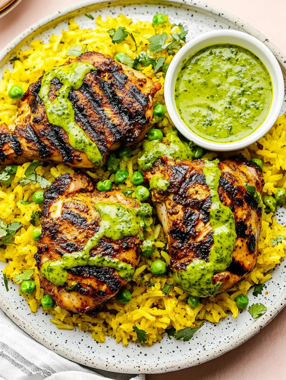 Savory Peruvian Chicken & Rice with Aji Verde