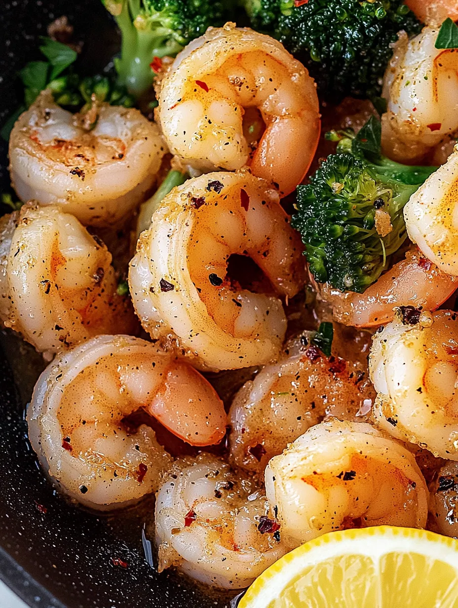 Garlic-Butter Shrimp & Broccoli Skillet