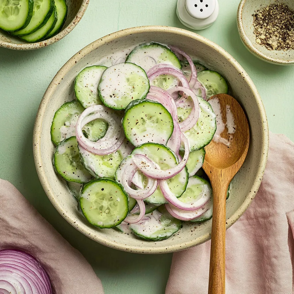 Refreshing Creamy Cucumber Salad