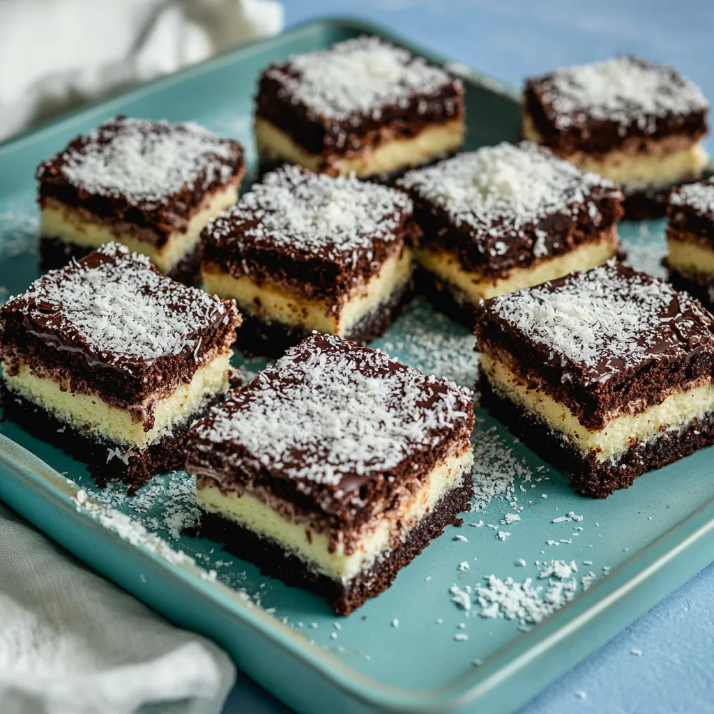 Brilliant Bounty Slices - Recipe for Delicious Bounty Cake from the Baking Sheet