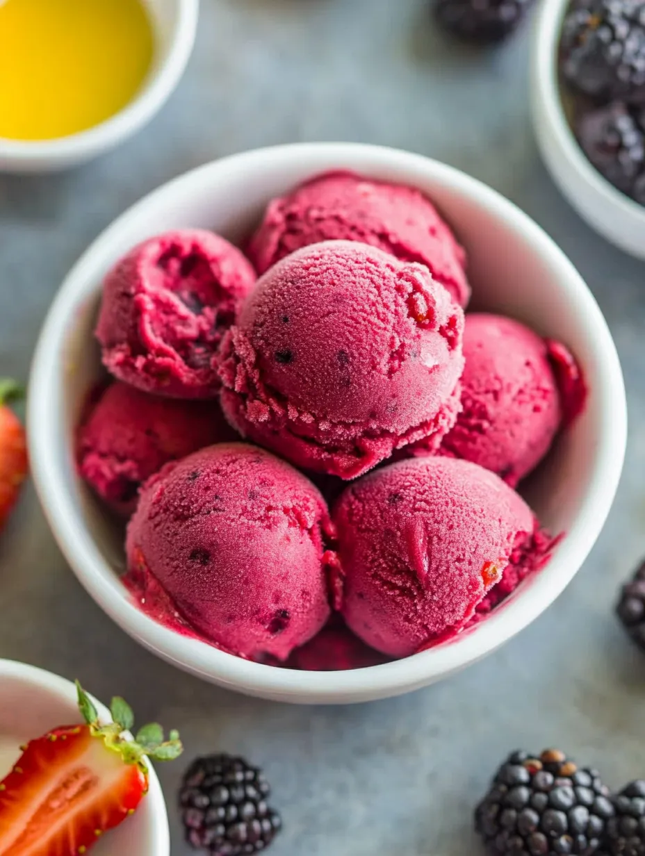 Quick & Healthy Berry Frozen Yogurt