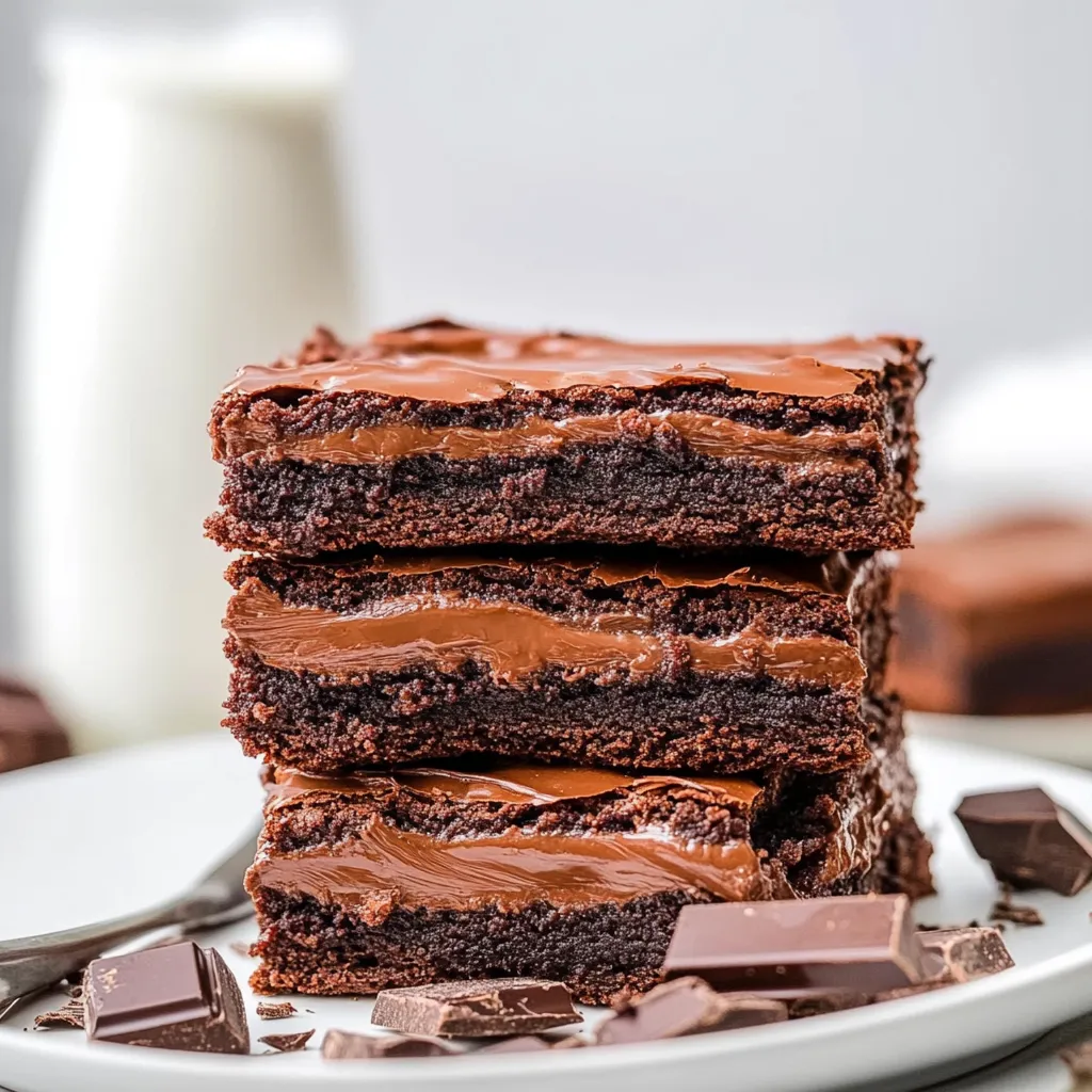 Nutella Stuffed Brownies