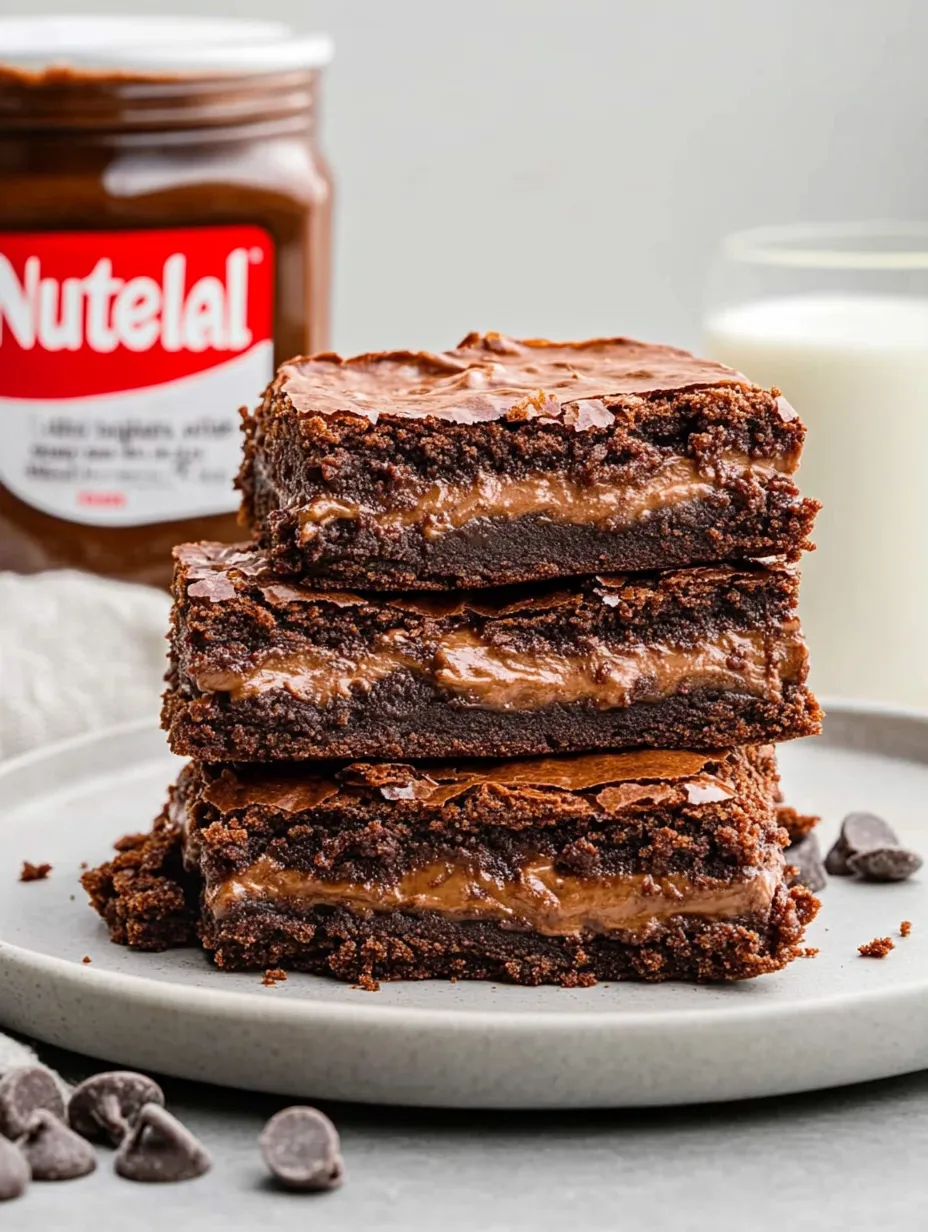 Ooey-Gooey Nutella Brownies