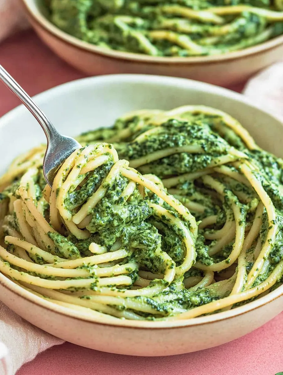 Vegan Spaghetti with Creamed Spinach – Simple and Quick to Make