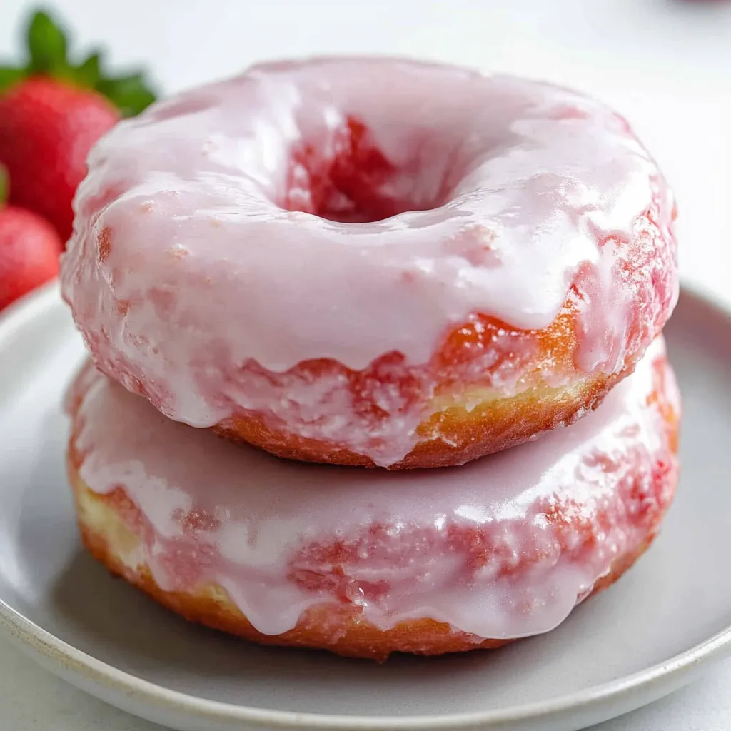 Sweet Strawberry Glazed Donuts