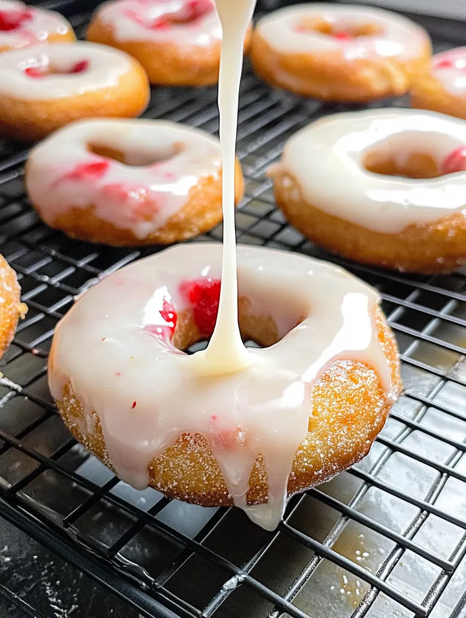 Fluffy Strawberry-Filled Donuts