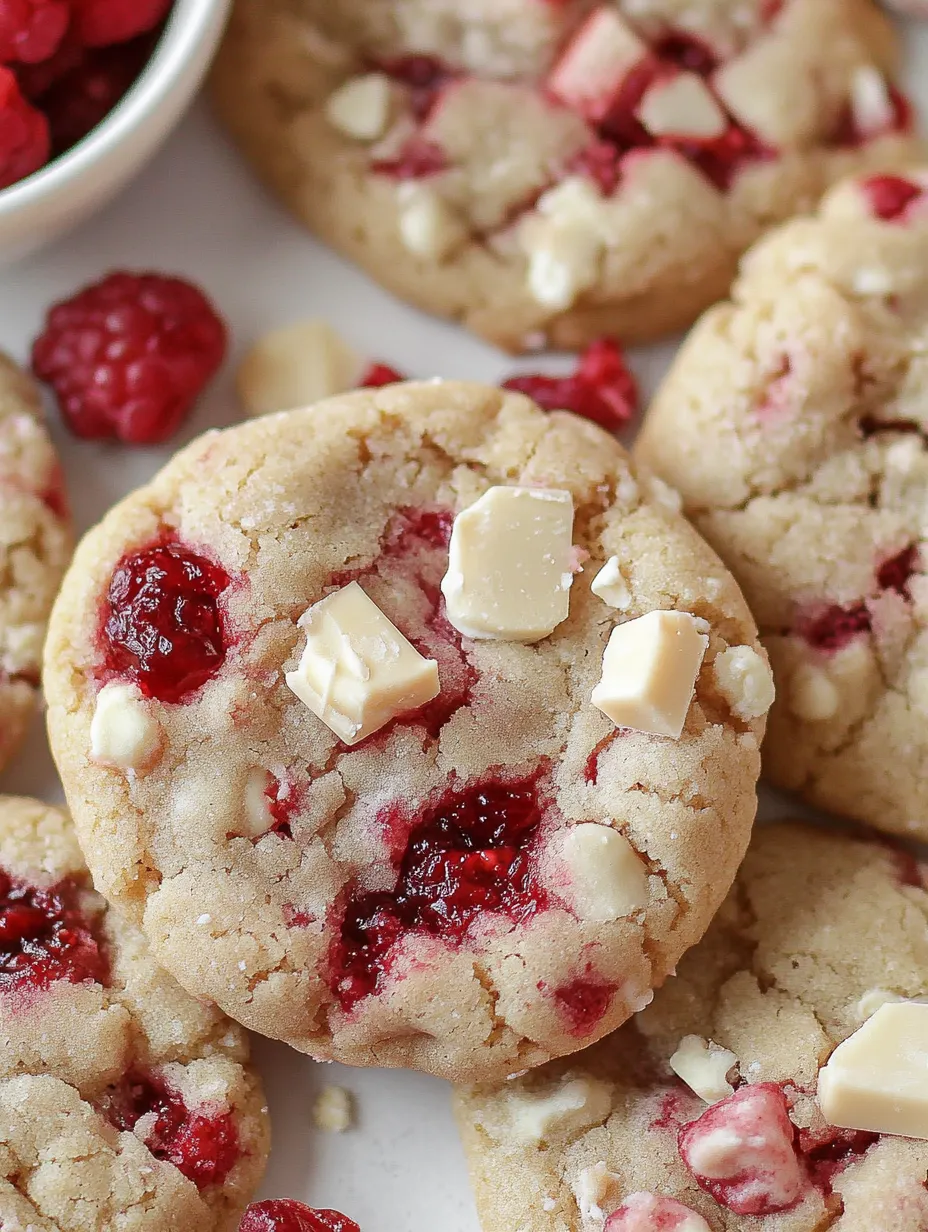 Chewy White Chocolate & Raspberry Delights