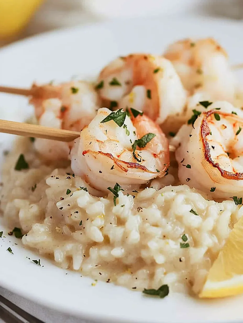 A plate of shrimp and rice.