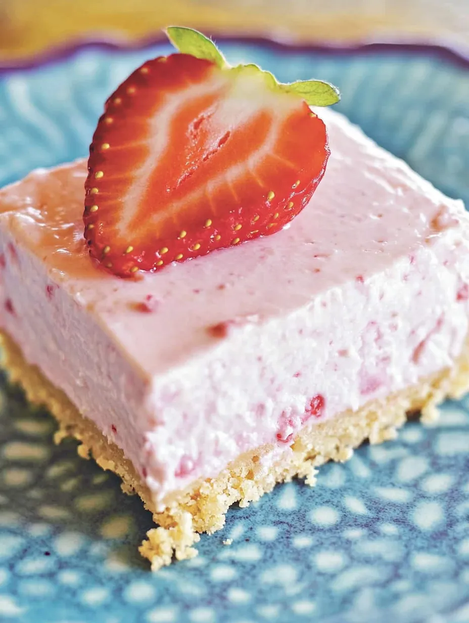 A slice of cake with a strawberry on top.