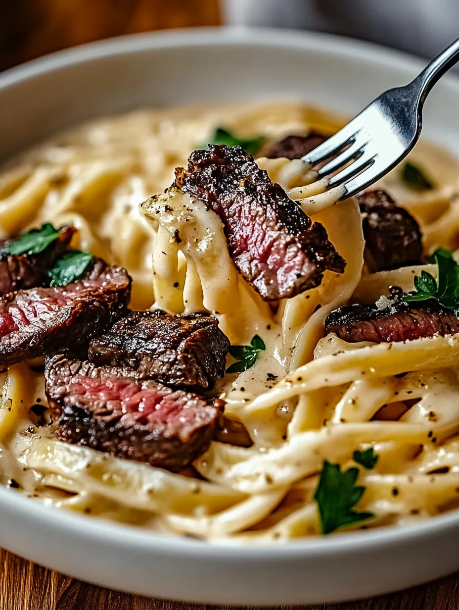 A fork is in a bowl of pasta.