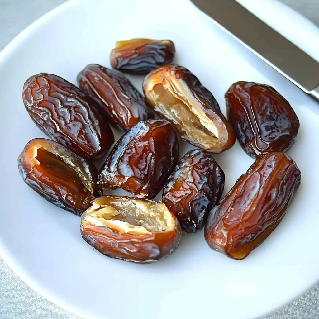 A plate of ripe dates.