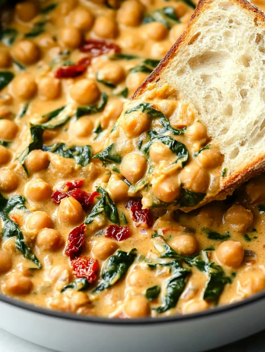 A bowl of soup with a piece of bread.