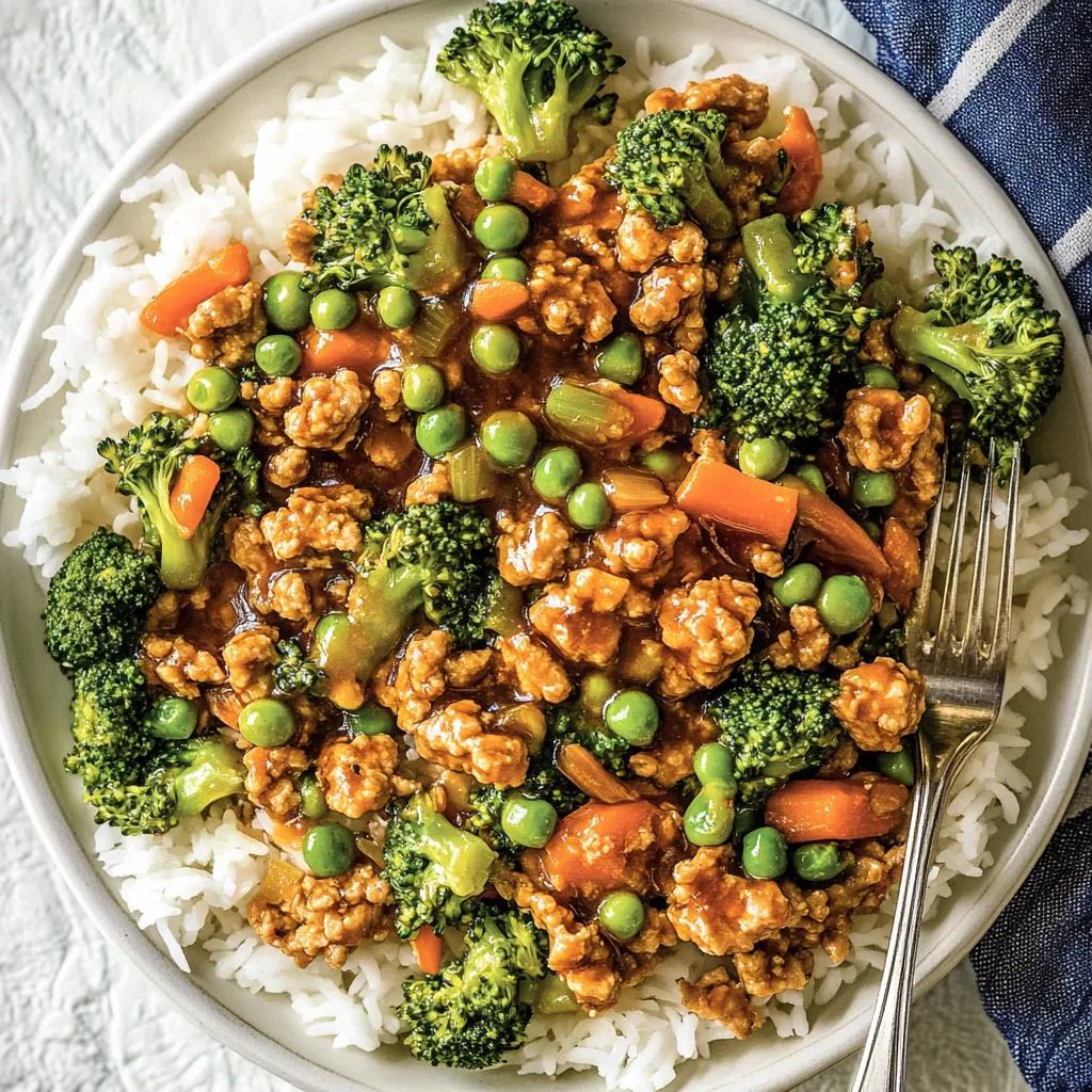 A bowl of rice with broccoli and carrots.