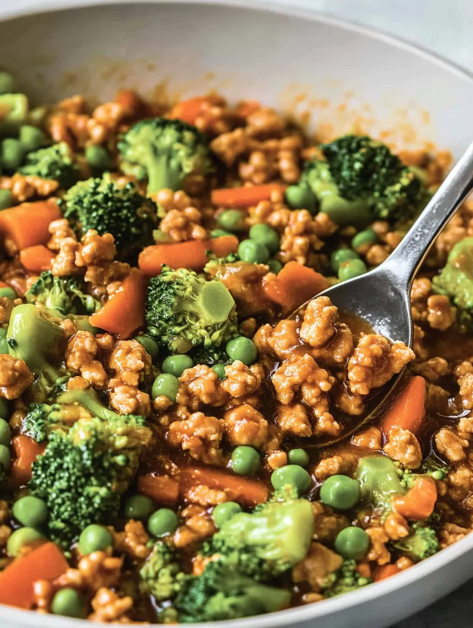 A bowl of food with broccoli and carrots.