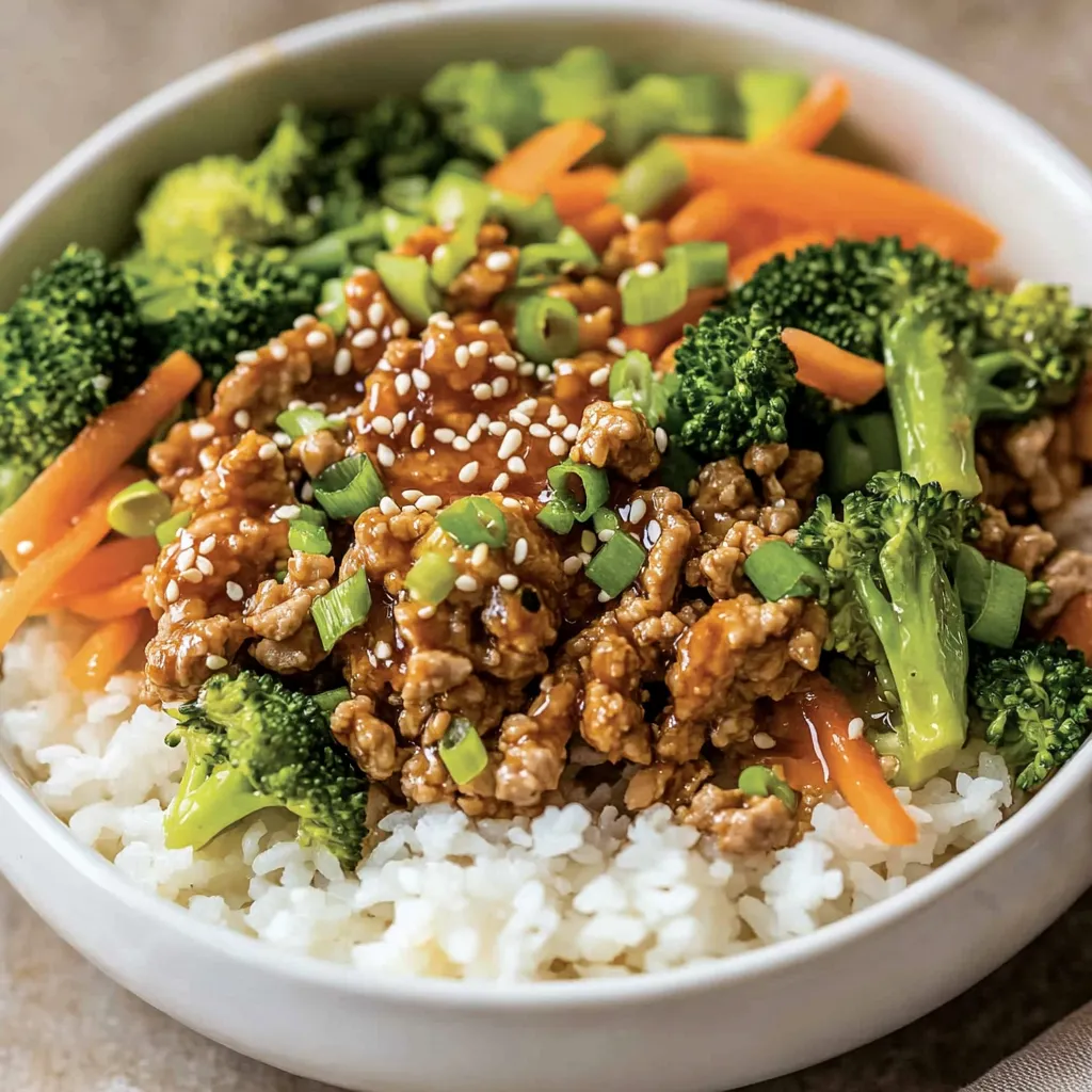 A bowl of food with broccoli and carrots.