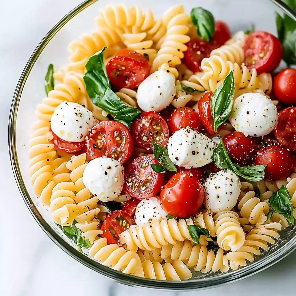 A bowl of pasta with tomatoes and cheese.
