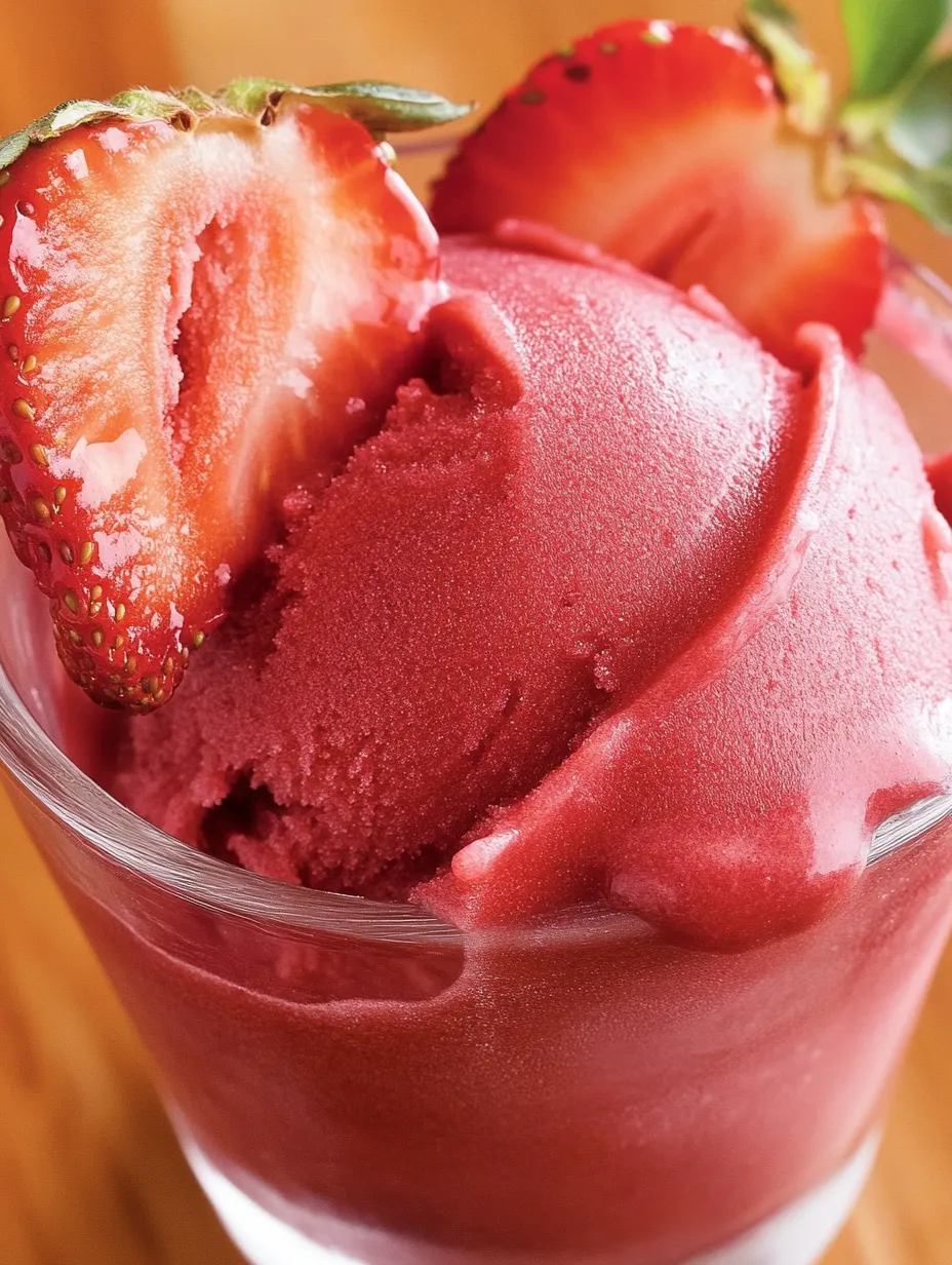 A glass of strawberry ice cream.