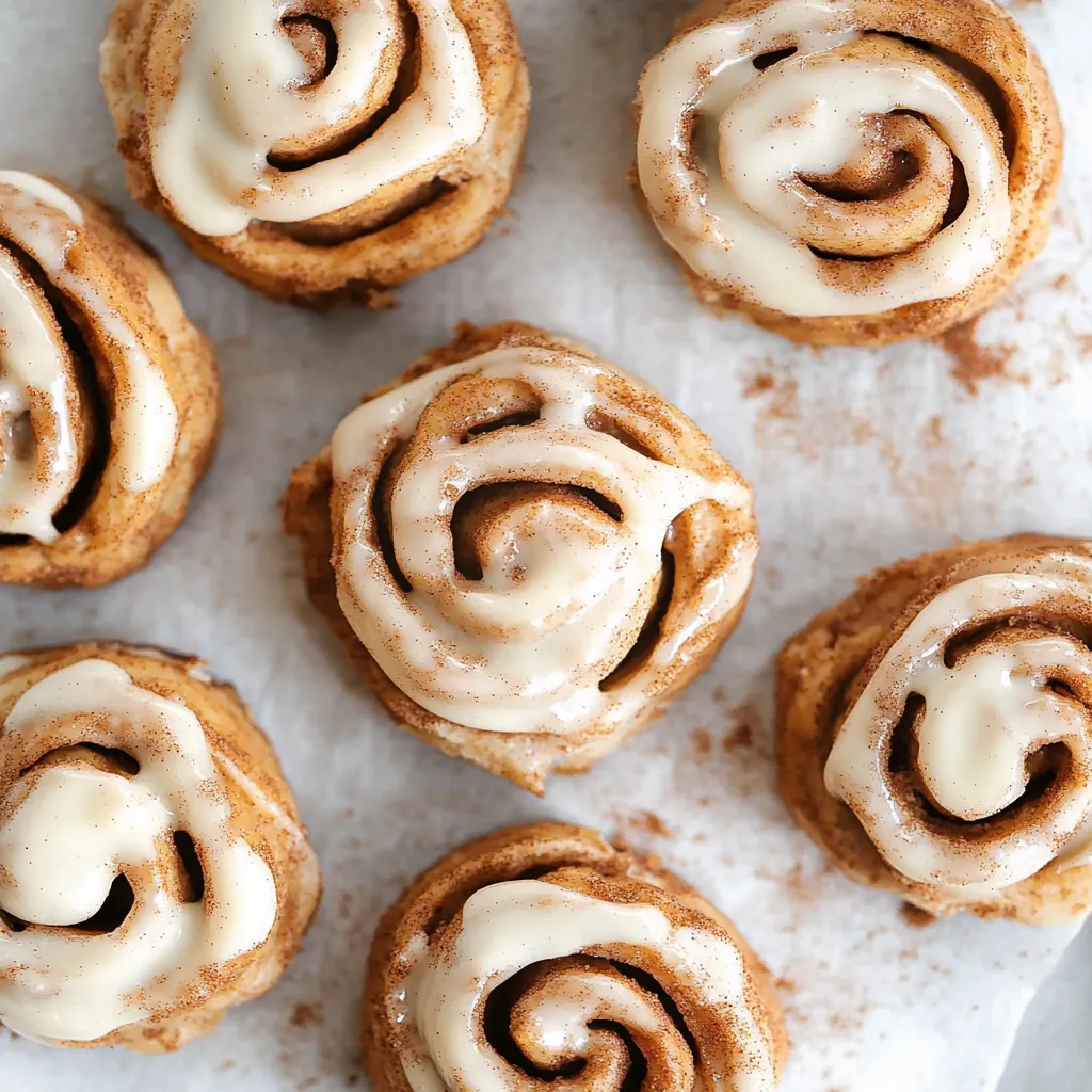 A plate of pastries with white icing.