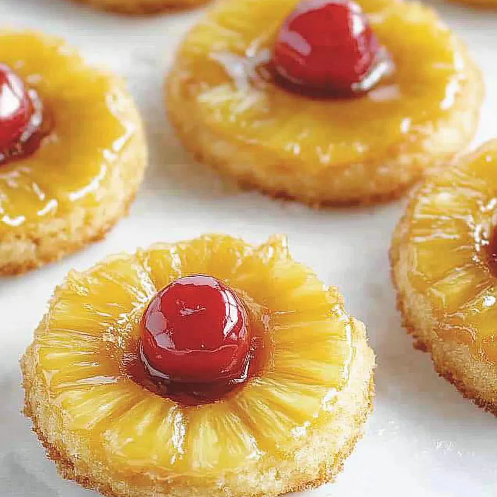 A pineapple pastry with a cherry on top.
