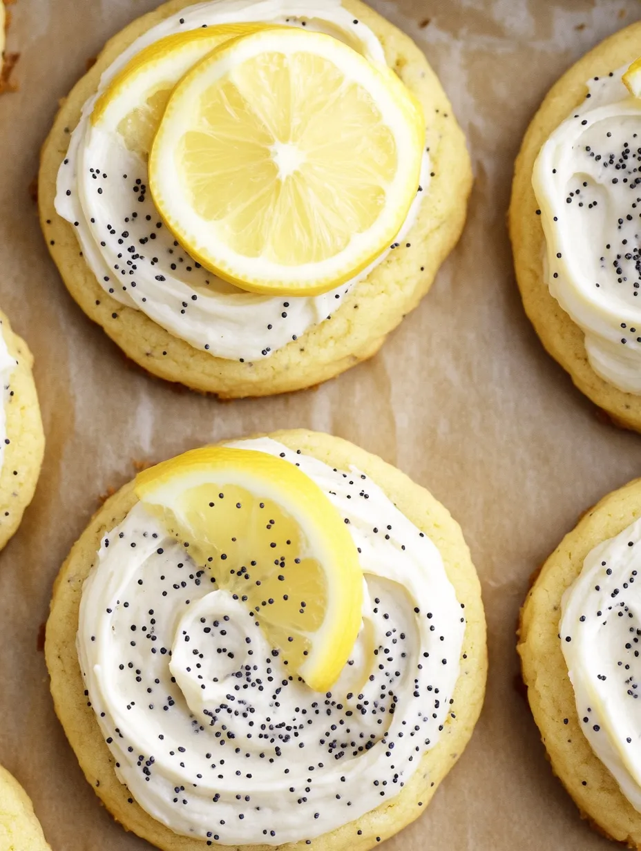 Lemon cookies with lemon wedges on top.