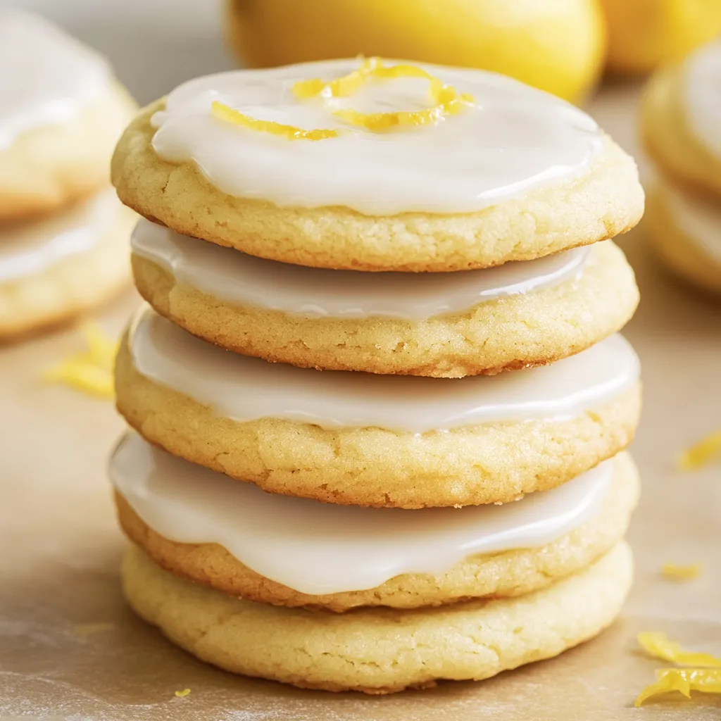 Stack of cookies with lemon zest.