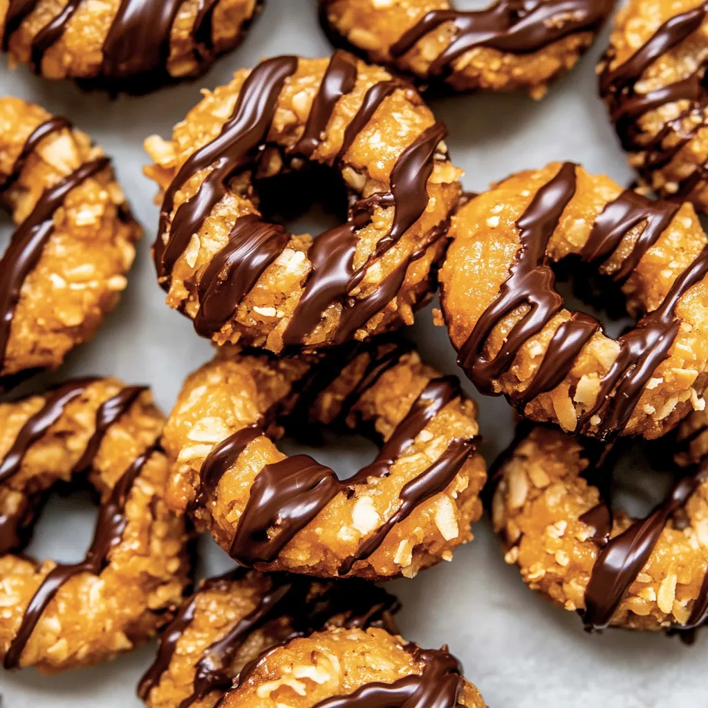 Chocolate covered donuts with chocolate drizzle.