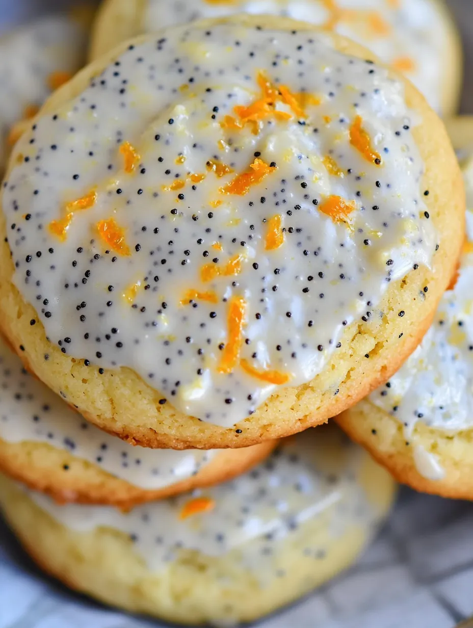 A stack of cookies with orange and white frosting.