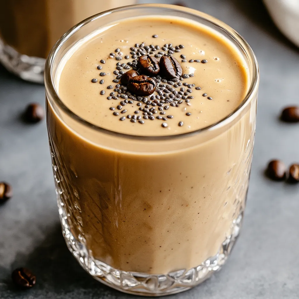 A glass of chocolate milk with a spoon in it.