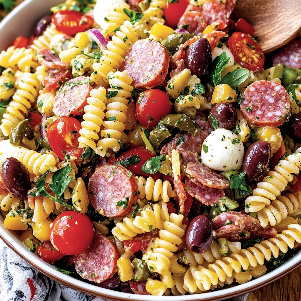 A bowl of pasta with meatballs and tomatoes.