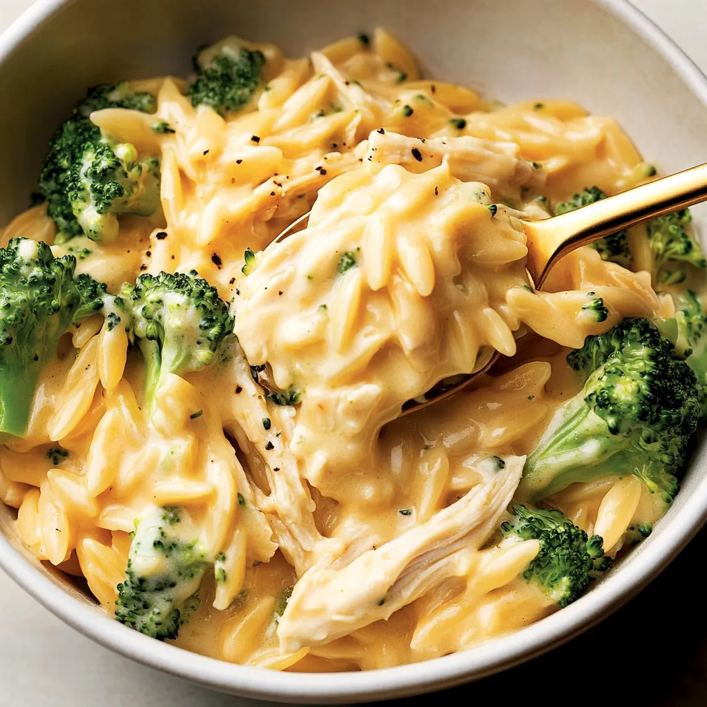 A bowl of pasta with broccoli and chicken.