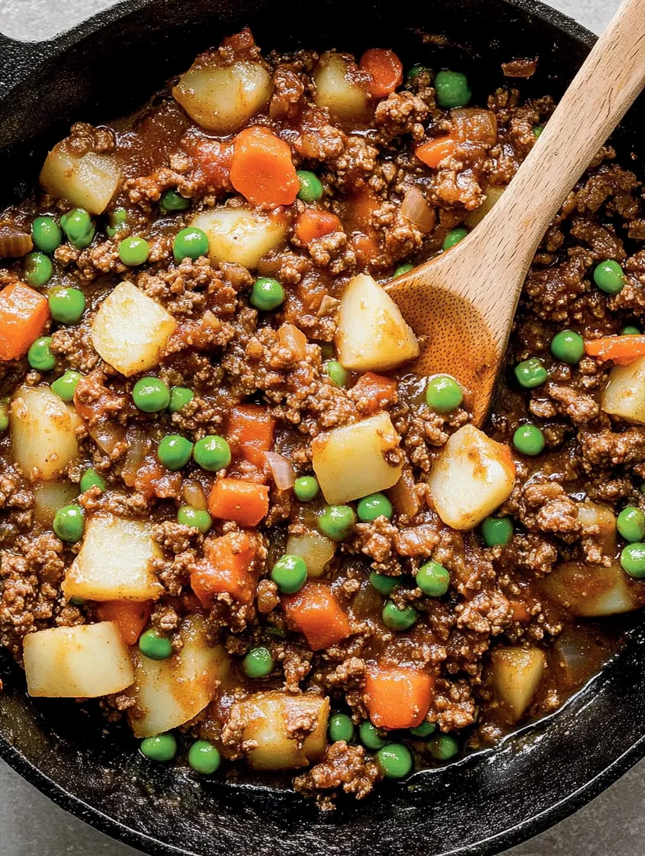 A bowl of beef and vegetable stew.