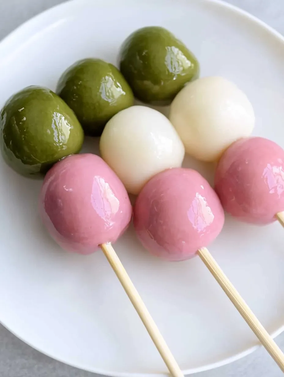 A plate with 6 pink and green marshmallows.