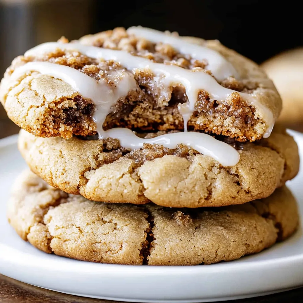 Two cookies with white icing on a plate.