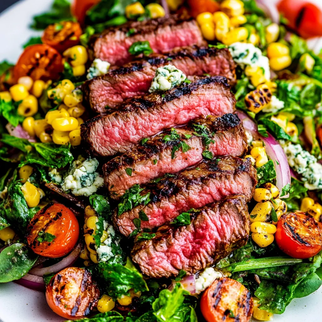 A plate of food with a steak and vegetables.