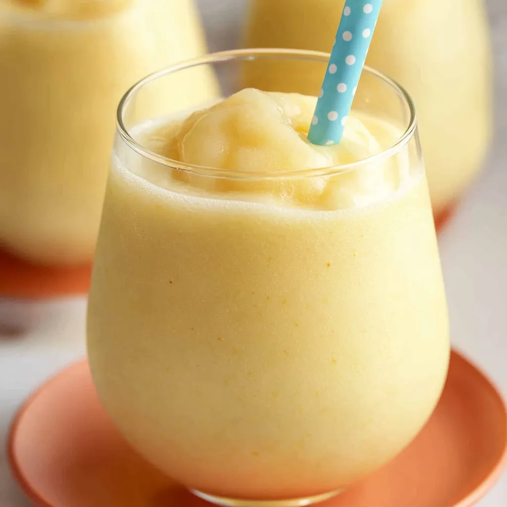 A glass of orange juice with a blue straw.