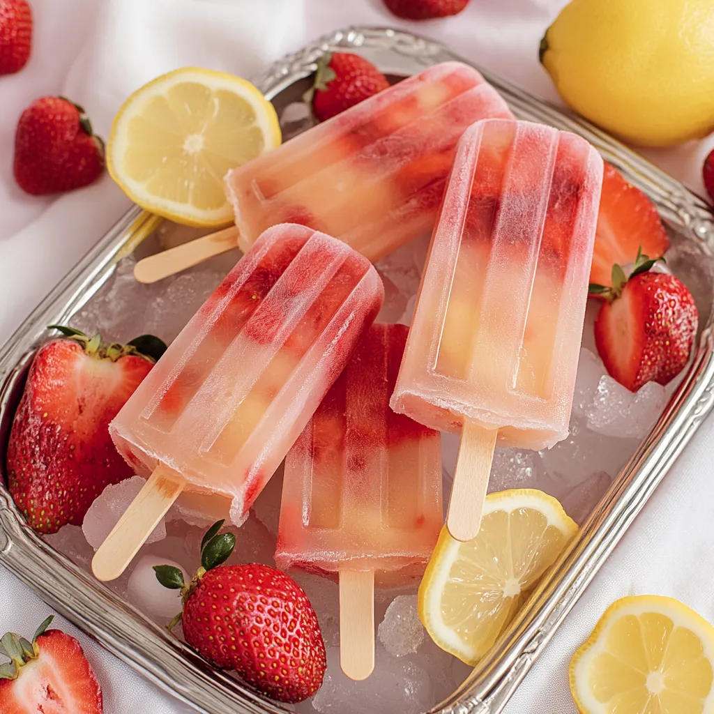 A plate of fruit and lemonade.