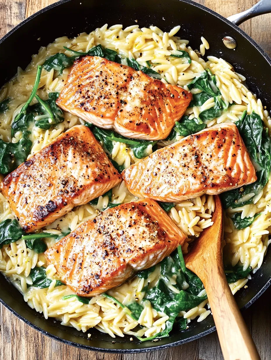 A pan of food with fish and greens.