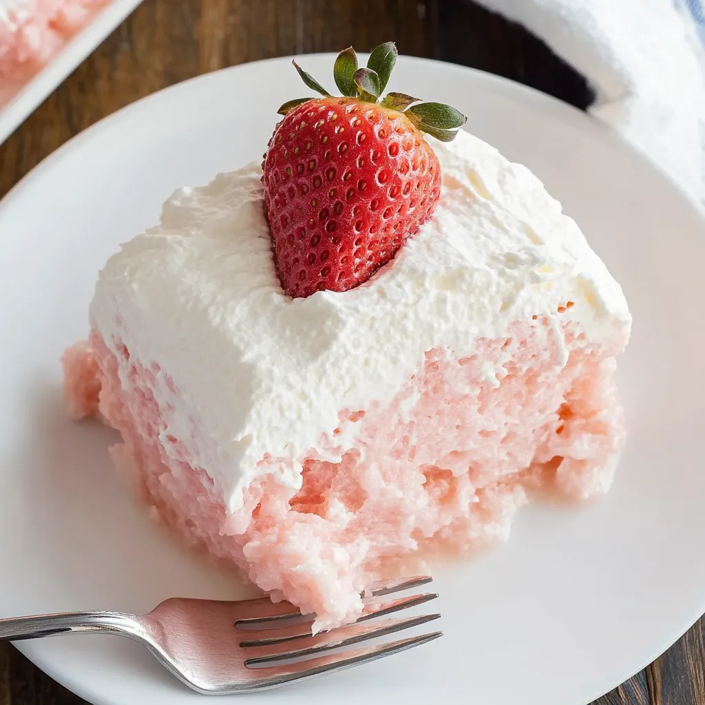 A slice of cake with a strawberry on top.