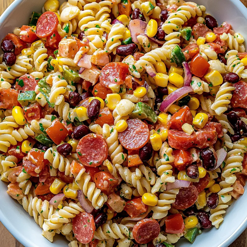Cowboy Caviar Pasta Salad recipe