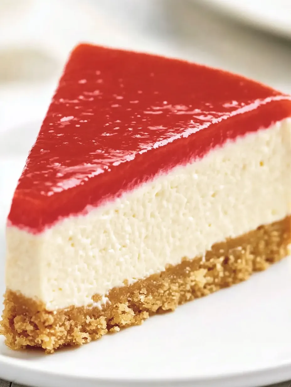A slice of raspberry cheese with a creamy and sweet layer.