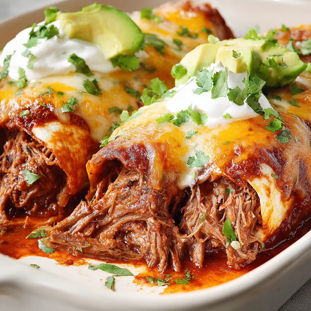 Shredded Beef Enchiladas