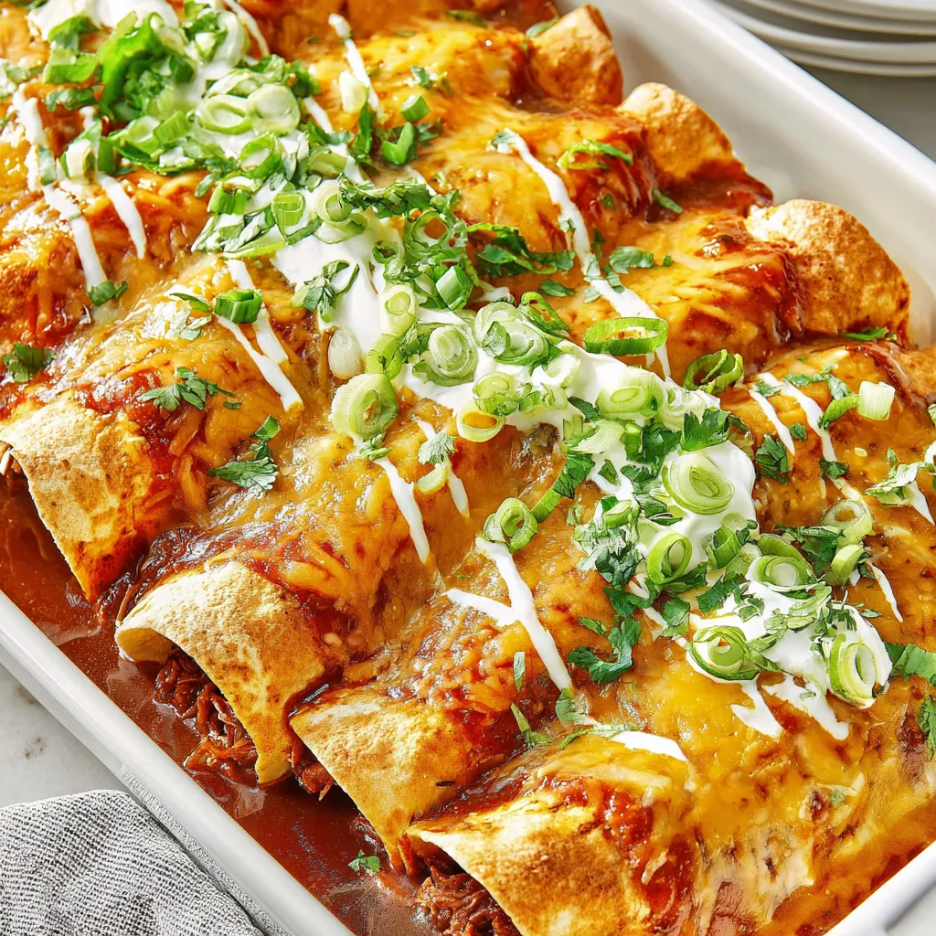Shredded Beef Enchiladas