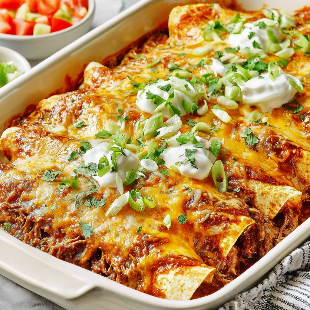 Shredded Beef Enchiladas