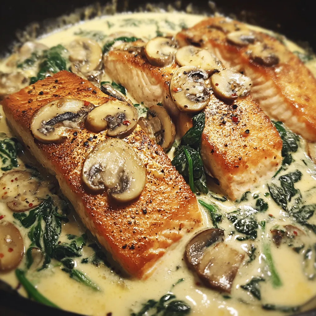 Pan-Seared Salmon Florentine – A Creamy, Comforting Seafood Classic