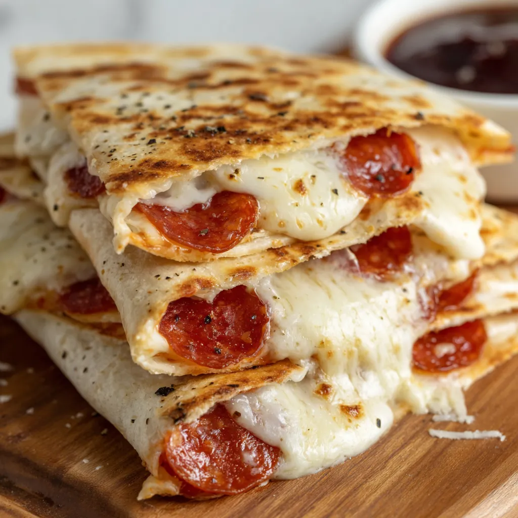 5-Minute Pepperoni Pizza Quesadilla Recipe